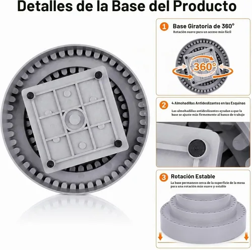 Vista 8 de Rotary Tool Bit Holder Mandril Banco Herramienta Pulido Pulido Rueda Conjunto Gris
