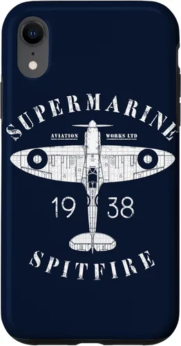 Vista 14 de iPhone 12 Pro Max Spitfire RAF Británico WW2 Fighter Aviation Case Supermarine Aviation