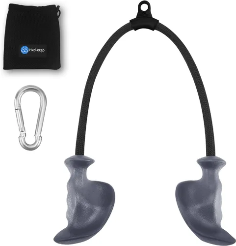 Vista 8 de HXD-ERGO Cuerda de tríceps con asas ergonómicas, cuerda de jalón de tríceps de 36 pulgadas para máquina de cable, sistema de polea, accesorio