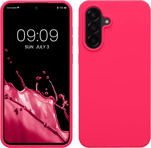 Vista 269 de kwmobile Funda Compatible con Samsung Galaxy A14 5G - Funda de teléfono de TPU y silicona con acabado suave - Verde Lima