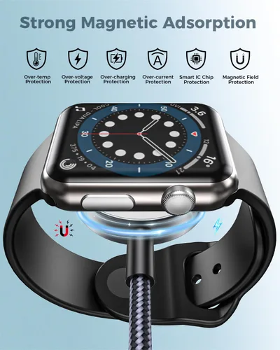 Vista 8 de Esenciales de viaje para cargador de Apple Watch, cable de carga múltiple para iPhone 17, cable USB C para iWatch, Car Cruise RV Camping Essentials