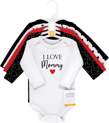 Vista 2 de Hudson Baby Body unisex de algodón de manga larga, para bebé
