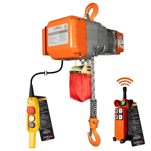 Vista 12 de Prowinch 1/2 tonelada 1100 lb polipasto de cadena eléctrico 110V Power Carro de haz