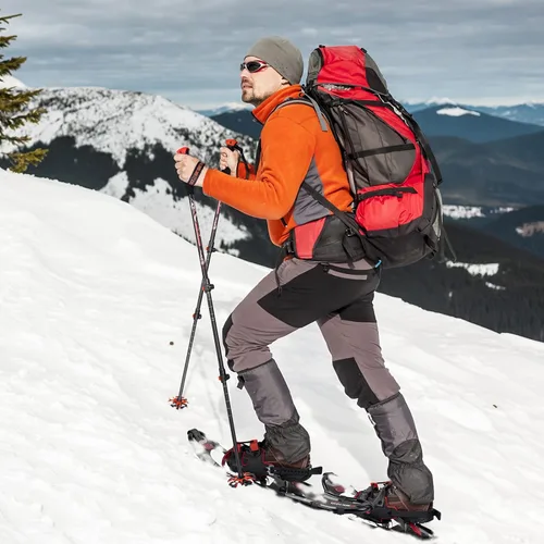 Vista 7 de G2 - Raquetas de nieve ligeras de 21/25/30 pulgadas para mujeres, hombres y jóvenes, juego con bastones de senderismo, bolsa de transporte, cestas