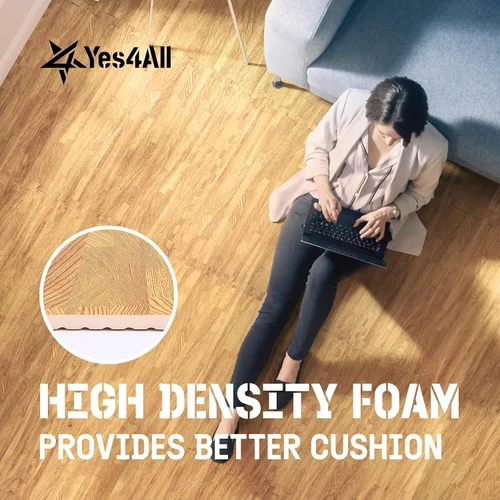 Vista 7 de Yes4All Alfombrillas Entrelazadas de EVA, Baldosas de Suelo tipo Rompecabezas, Acolchado de Suelo de Espuma con Borde para Muebles, Espacio
