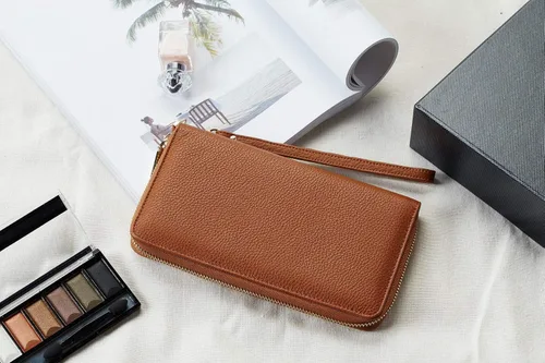 Vista 7 de Chelmon - Monedero para mujer de cuero genuino con bloqueo de señal RFID para tarjetas de crédito