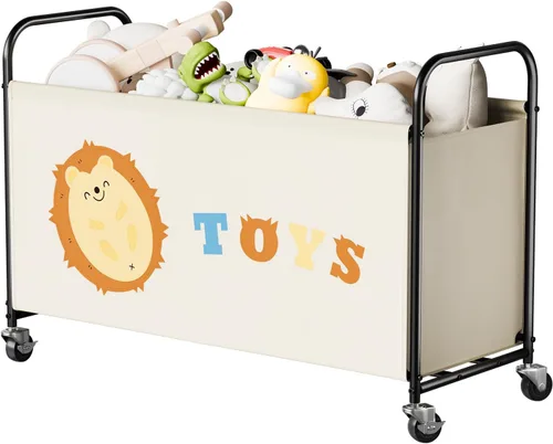 Vista 14 de GRANNY SAYS Caja de juguetes grande 135L para niñas, almacenamiento de Rosa