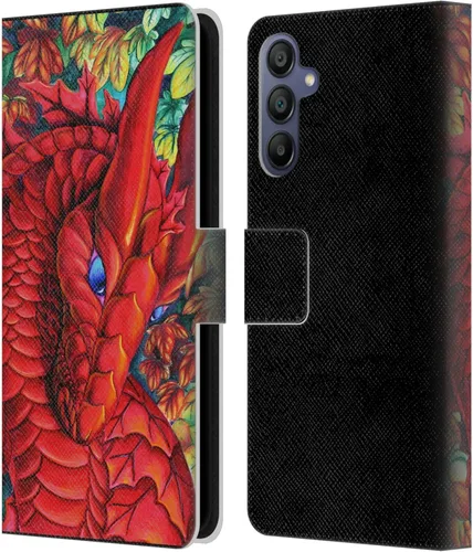 Vista 105 de Head Case Designs Officially Licensed Carla Morrow Galactic Entrancement Dragons Leather Wallet Case Compatible with Samsung Galaxy A07 4G