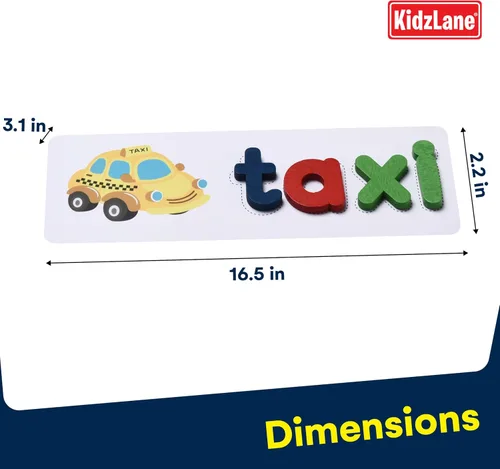 Vista 3 de Kidzlane Juguete a juego de letras - Juguete educativo de aprendizaje para ver y deletrear para niños y niñas - Actividades de aprendizaje de jardín