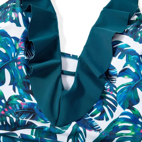 Vista 81 de SUUKSESS Traje de baño sexy de una pieza con volantes y control de abdomen para mujer