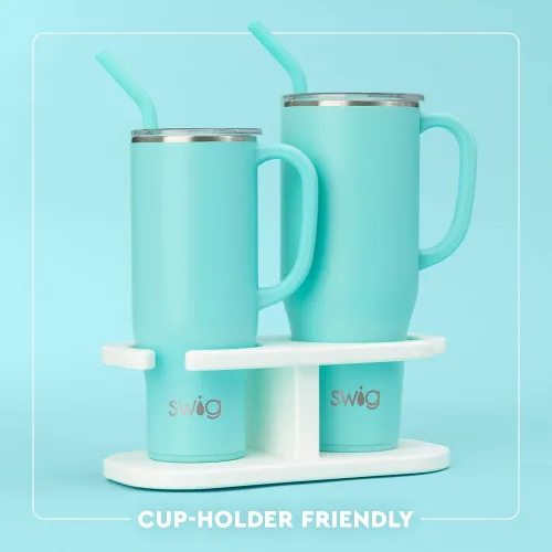 Vista 7 de Swig Life - Taza Mega de 40 onzas, Taza de 40 oz con asa, apta para vasos, apta para lavavajillas, taza aislada extra grande, acero inoxidable