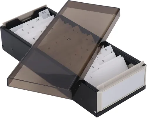 Vista 7 de TOPINCN Soporte para tarjetas de visita para escritorio, organizador de tarjetas de visita, soporte para 800 tarjetas, organizador de archivos