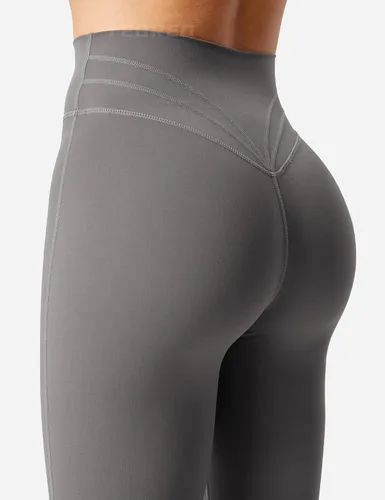 Vista 7 de YEOREO Leggings acampanados para mujer, pantalones de yoga Lynnie Bell Bottom de cintura alta, control de abdomen, leggings de entrenamiento
