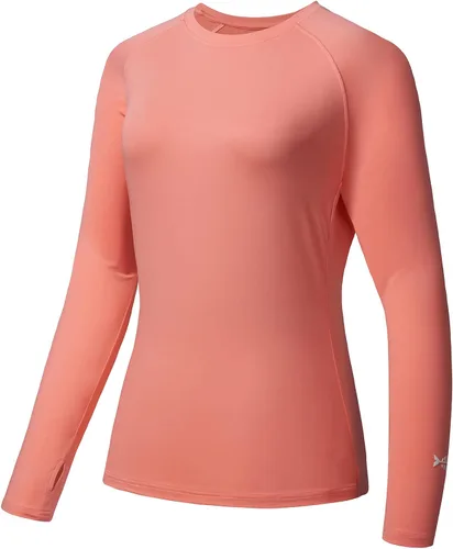 Vista 29 de BASSDASH – Camiseta de manga larga para mujer con protección solar UV UPF 50+ para pesca y senderismo Negro