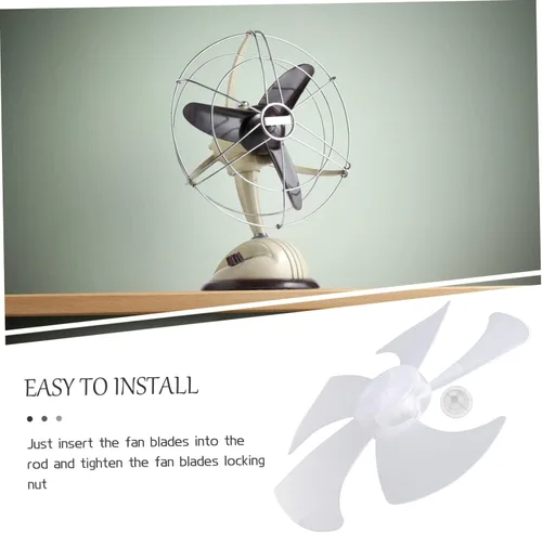 Vista 5 de Uonlytech Ventilador de 14 pisos con aspas de ventilador de escritorio, ventilador de casa, mesa blanca, piezas de refrigerador, aspas de ventilador