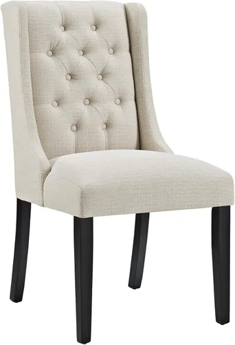 Vista 3 de Modway Baronet - Juego de 4 sillas Parsons de tela tapizada para cocina y comedor, color beige