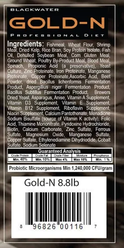Vista 2 de Blackwater Gold-N Premium Diet - Pellet mediano de 8.8 libras