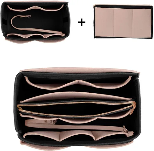Vista 5 de ZTUJO Organizador de bolso, organizador de bolsa de fieltro con cremallera de metal, bolso y moldeador de bolso, para Speedy Neverfull Tote, 7