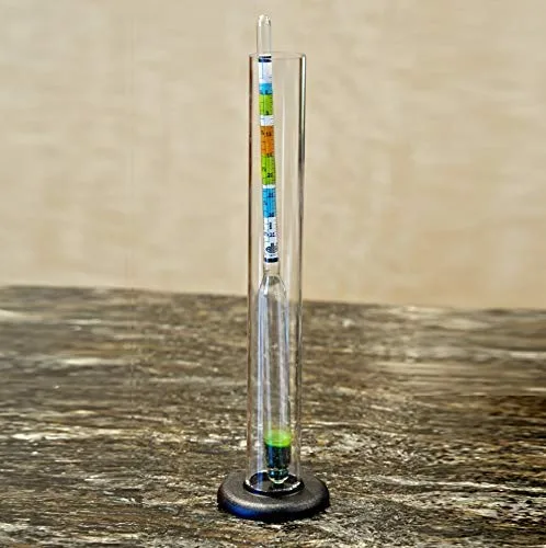 Vista 3 de Fermtech 10" Hidrómetro Test Jar para Cerveza o Vino Muestreo, Plástico para Ubrewusa