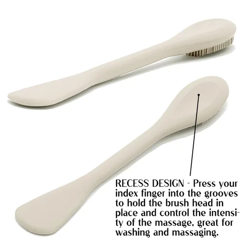 Vista 4 de Aplicador de cepillo de máscara facial, cepillos de máscara para limpieza facial y exfoliación, herramienta aplicadora de máscara de arcilla facial