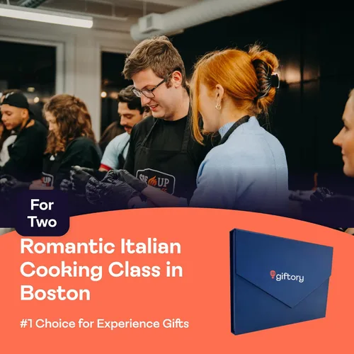 Vista 3 de Giftory Clase romántica de cocina italiana para una cita nocturna en Boston para dos - Idea de cita nocturna - Regalos para parejas - Regalo