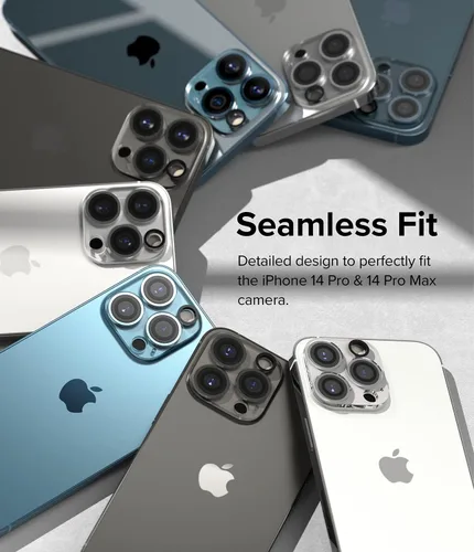 Vista 3 de Ringke Paquete de 3 lentes de cámara compatibles con iPhone 14 Pro Max y iPhone 14 Pro, vidrio templado