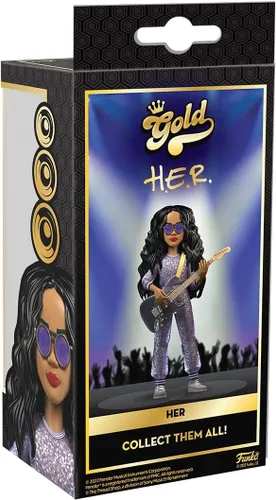 Vista 3 de Funko Vinilo dorado: música - H.E.R., figura de vinilo premium de 5 pulgadas