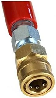 Vista 2 de 6000 PSI NEGRO 2 Wire Braid Pressure Washer Hose 50' w/Acopladores