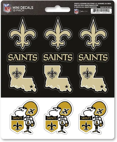 Vista 9 de FANMATS NFL - Mini calcomanías unisex para adolescentes de la NFL, paquete de 12