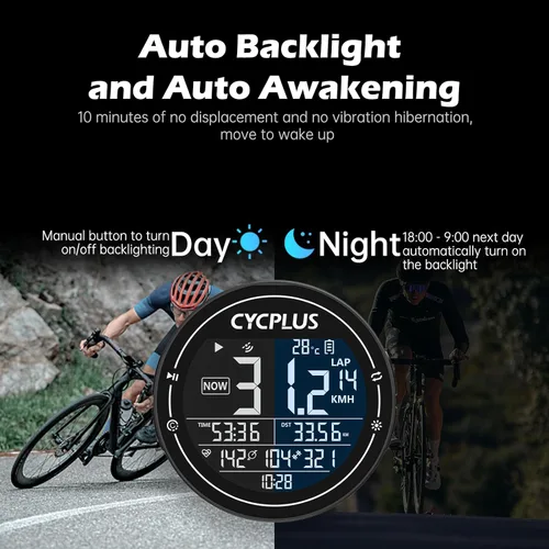 Vista 8 de CYCPLUS GPS Bike Computer, Wireless Cycling Computer, ANT+ Bluetooth Bicycle Speedometer Odometer IPX6 Waterproof, Rechargeable with 2.5″ Screen for