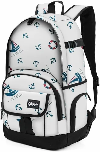 Vista 34 de Mochila escolar estilo Rickyh, mochila de viaje para hombres y mujeres, mochila ligera con compartimento para portátil, Tamaño único