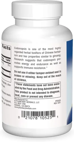 Vista 2 de Planetary Herbals Tabletas de Codonopsis, 750 mg, 60
