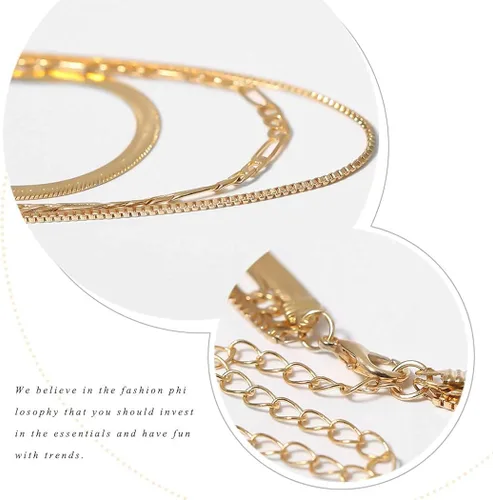 Vista 5 de Jeairts - Gargantilla de hueso de serpiente, collar minimalista para mujeres y niñas