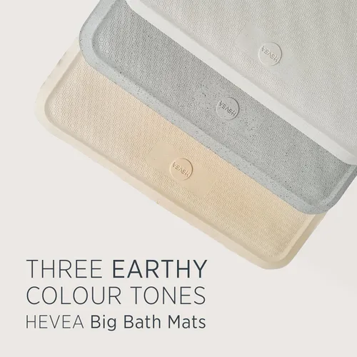 Vista 5 de HEVEA Tapete de baño grande de goma natural, reciclado, diseño danés, antideslizante, 299 ventosas, tapete de ducha seguro y amigable para todas