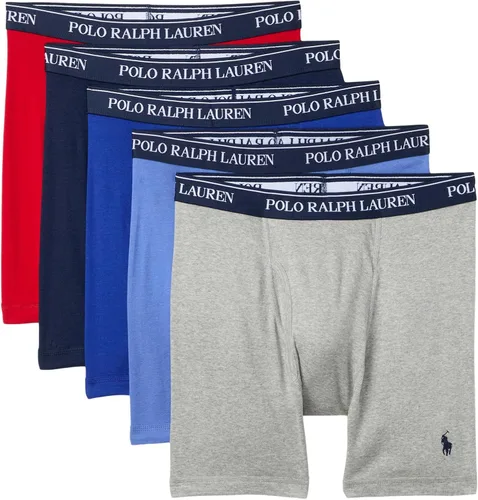 Vista 7 de Polo Ralph Lauren - Calzoncillos tipo bóxer para hombre de ajuste clásico de algodón, paquete de 5 unidades 2 Andover Heather/Madison Heather/2 Polo