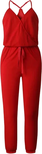 Vista 2 de Adibosy Enterizo de verano para mujer, sin mangas, overol casual, overol de una pieza para mujer
