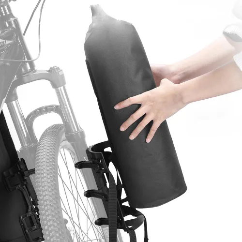 Vista 4 de LIXADA Bolsa de horquilla de bicicleta de 3L/7L - Bolsa seca impermeable, diseño superior enrollable, bolsa ligera para horquilla de bicicleta