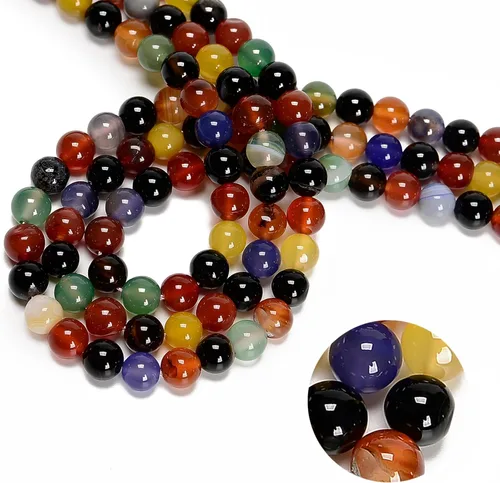Vista 5 de 47 cuentas de jade esmeralda africana de 0.315 pulgadas (0.315 in), redondas naturales, sueltas, cuentas de piedra real, piedras preciosas genuinas