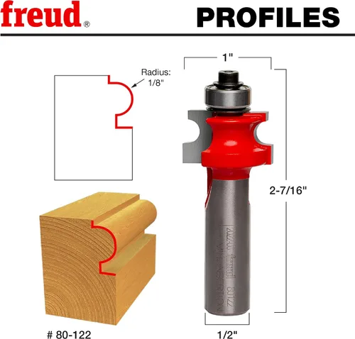 Vista 3 de Freud 80-122: Broca tradicional para abalorios de radio de 1/8" con vástago de 1/2