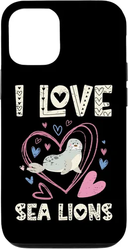 Vista 11 de Funda para iPhone 11 Pro Max I Love Sea Lions Shoreline Marine Mammals