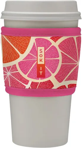Vista 174 de Sok It HotSok Coffee & Tea - Funda de neopreno con aislamiento reutilizable (floral abstracto)