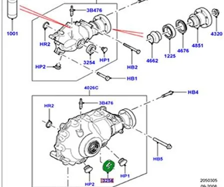 Vista 2 de LAND ROVER JUNTA DE EJE DELANTERO DIFERENCIAL ORIGINAL RANGE ROVER 03 A 12 OEM NUEVO TZB000050