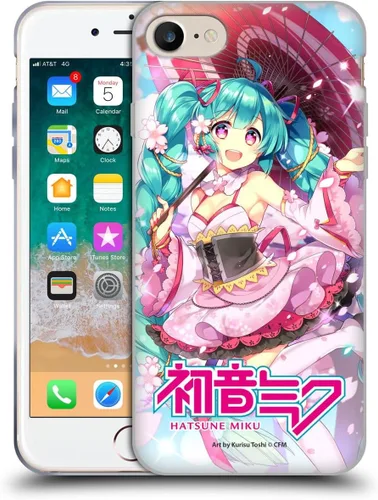 Vista 116 de Head Case Designs Licencia Oficial Hatsune Miku Gráficos Lindos Carcasa de Gel [Protección de Grado Militar] Compatible con Apple iPhone 7