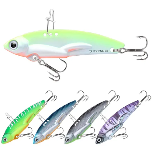 Vista 11 de TRUSCEND Vibespinner Easy Catch Fishing Lures with BKK Hooks, Dual-Blade Spinner Baits with Double Water Disturbance and Reflective for More Bites