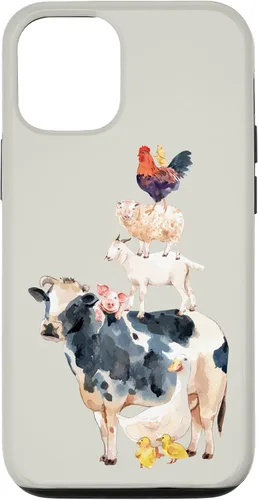 Vista 28 de Cute Animals Cow Chicken Pig Farmer Animal Lover Case for iPhone 17