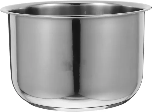 Vista 10 de Olla interna de olla a presión para olla arrocera de acero inoxidable para cocinar arroz de plata, recipiente de repuesto de 7.08 x 6.29 x 4.2