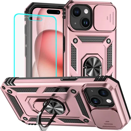 Vista 41 de HNHYGETE Funda para iPhone 12 Pro Max con protector de pantalla: [grado militar de 20 pies probada en caídas] Funda protectora para cámara Negro