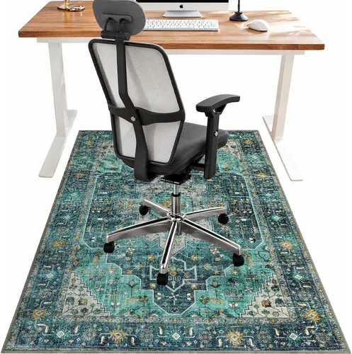 Vista 20 de Anidaroel Alfombra para Silla de Oficina para Piso de Madera Dura, Protector para Silla con Ruedas de 36"x48", Alfombra para Computadora