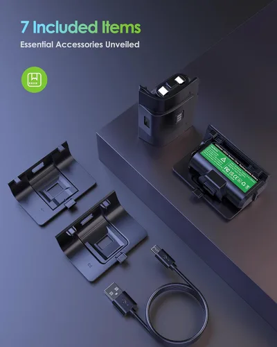 Vista 6 de Rechargeable Xbox Controller Batteries Pack forXbox One Xbox Series XSWith 4 COVER Fast Charging Xbox Play and Charge Kit1 Battery40H PlaytimeXbox
