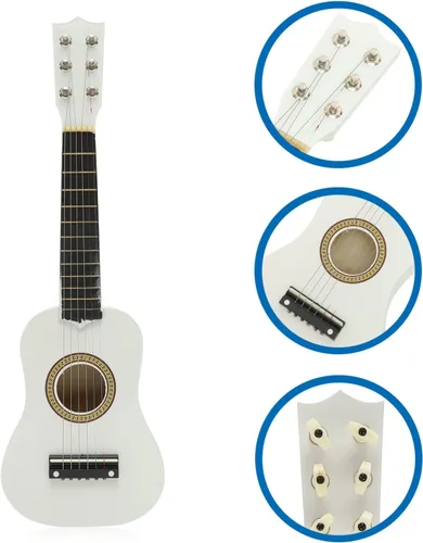 Vista 7 de Guitarra acústica para niños, instrumento de madera pequeño de 21 pulgadas